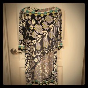 Scoop neck rayon dress